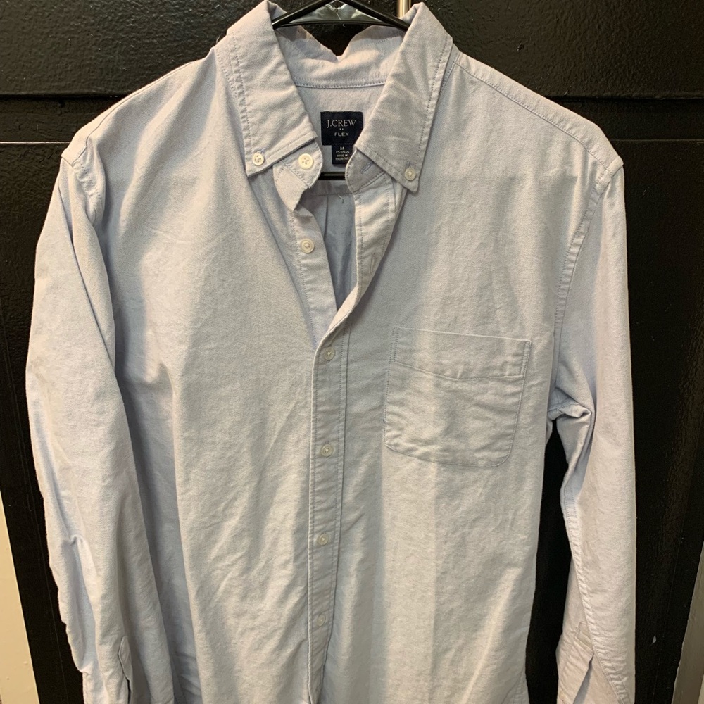 J. Crew Slim Flex Men’s Oxford Button-down. Blue.